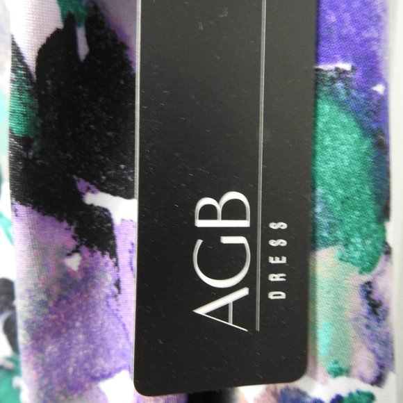 AGB Women’s Size Large Flutter Short Sleeve Dress Knee Length Dress - Picture 8 of 15